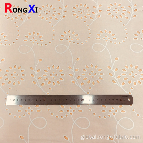 Soft Cotton Fabric Lace Fabric Wholesale Cotton Embroidery Eyelet Cotton Fabric Factory